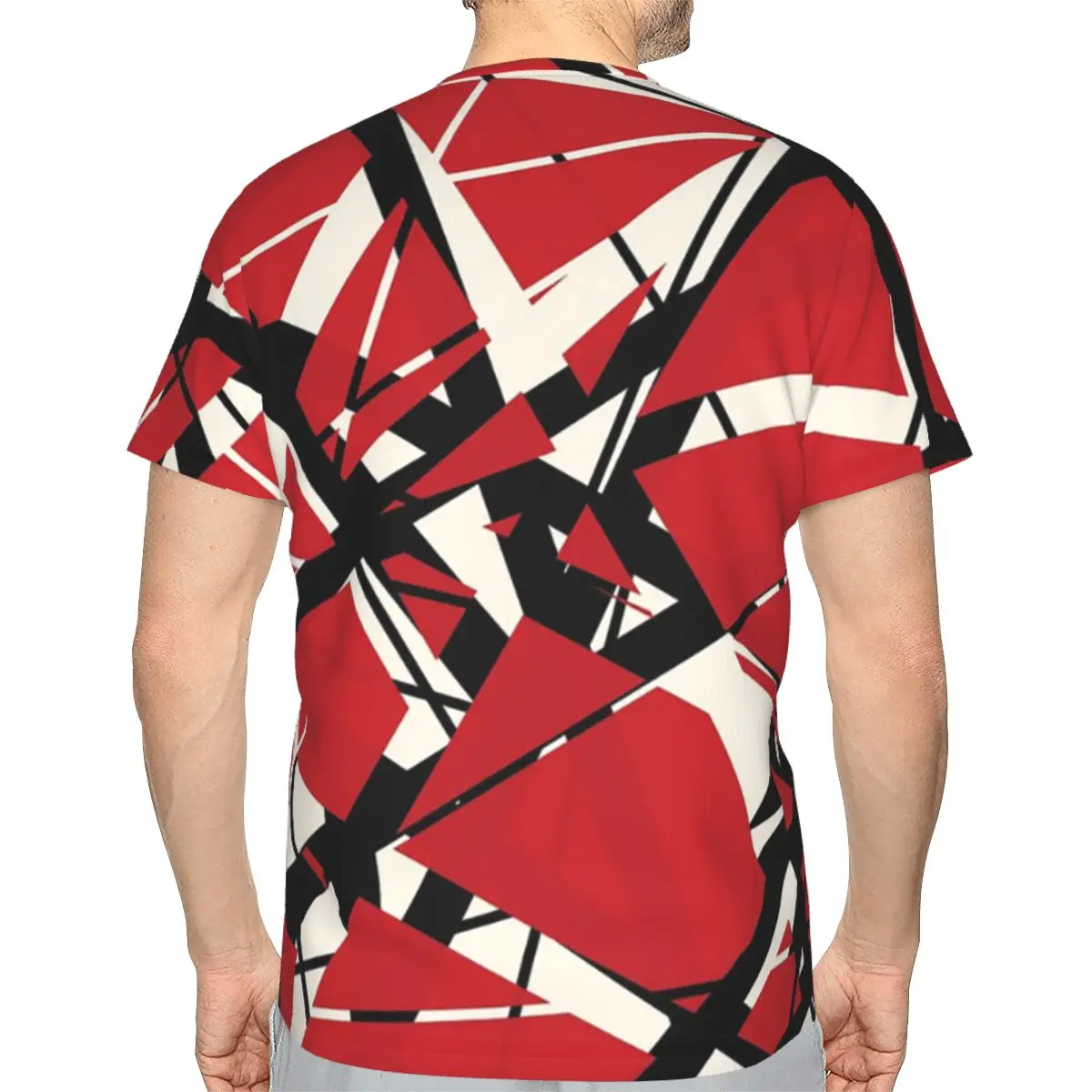 EVH Authentic Stripes Design (red) 100% Cotton T-Shirt Men'sFashion T Shirts Men Round Neck Short Sleeve