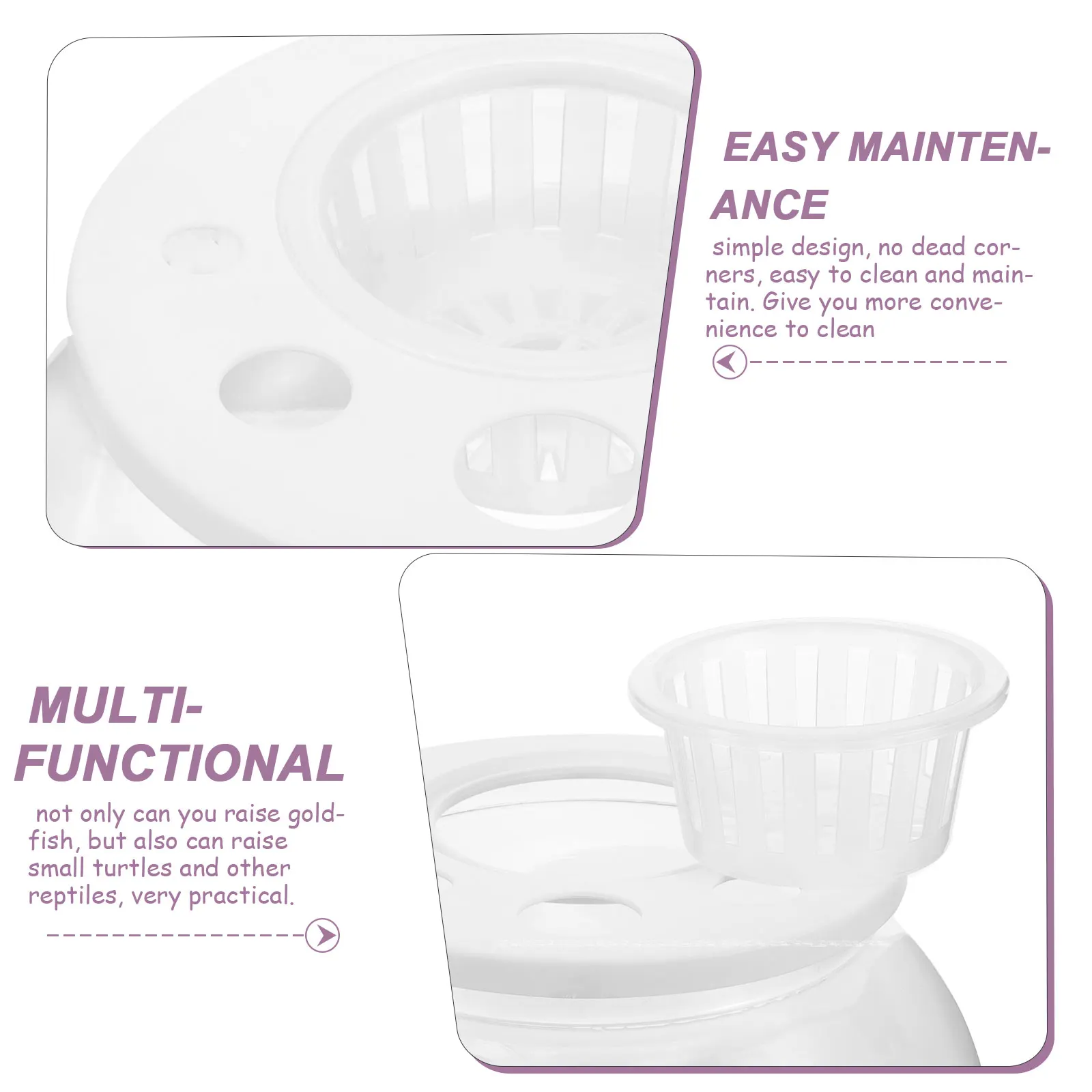 

Plastic Fish Tank Desktop Goldfish Bowl Transparent Portable Office Small Globe Aquarium Container Easy Maintenance Fall