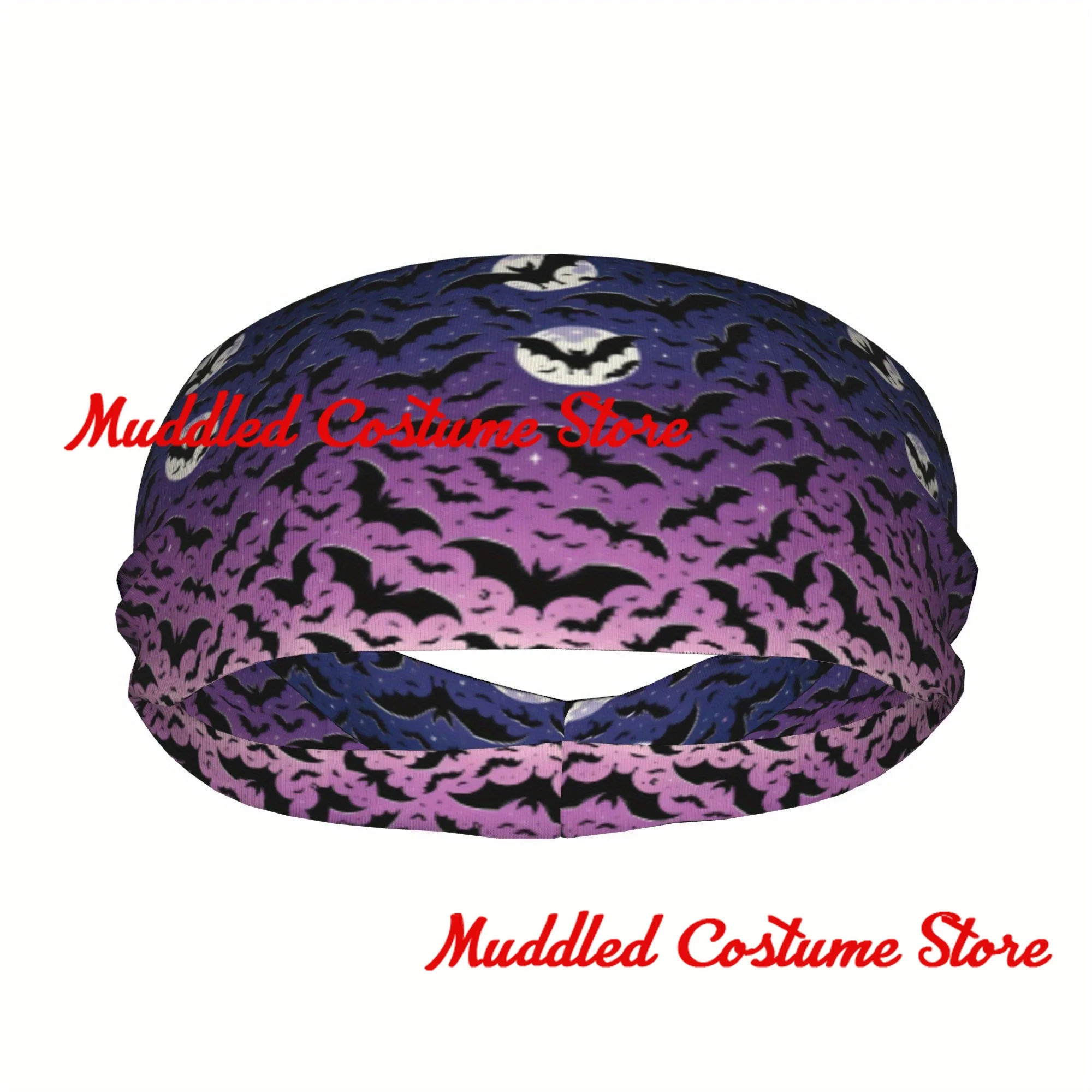 

Спортивная повязка на голову с летучей мышью на Хэллоуин, йога, фитнес, эластичная повязка на голову, эластичная повязка на голову