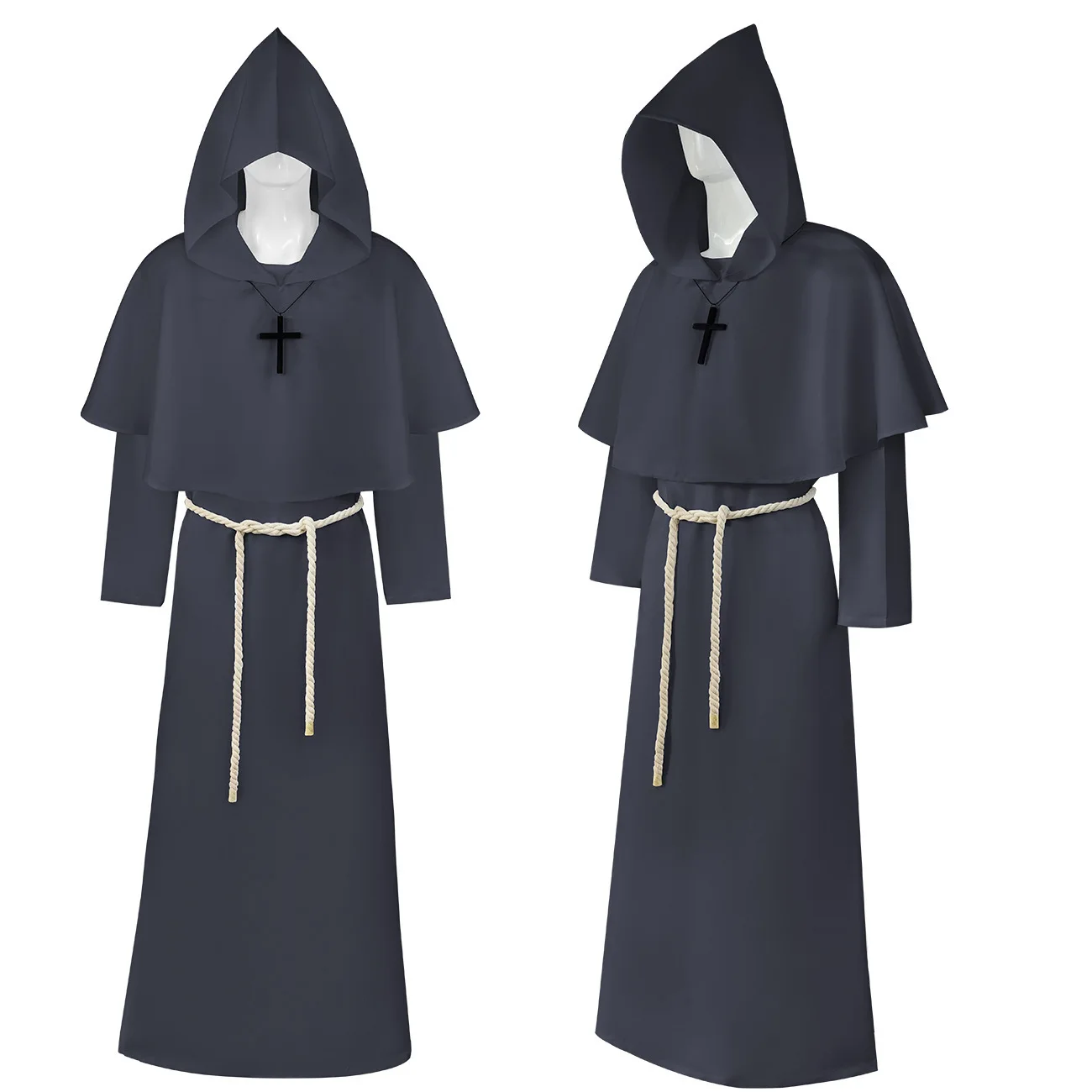 القرون الوسطى الراهب رداء راهبة عادة معالج الكاهن لوهوين تأثيري حلي المرأة المرحلة العرقية الملابس الربيع NO0025 #5
