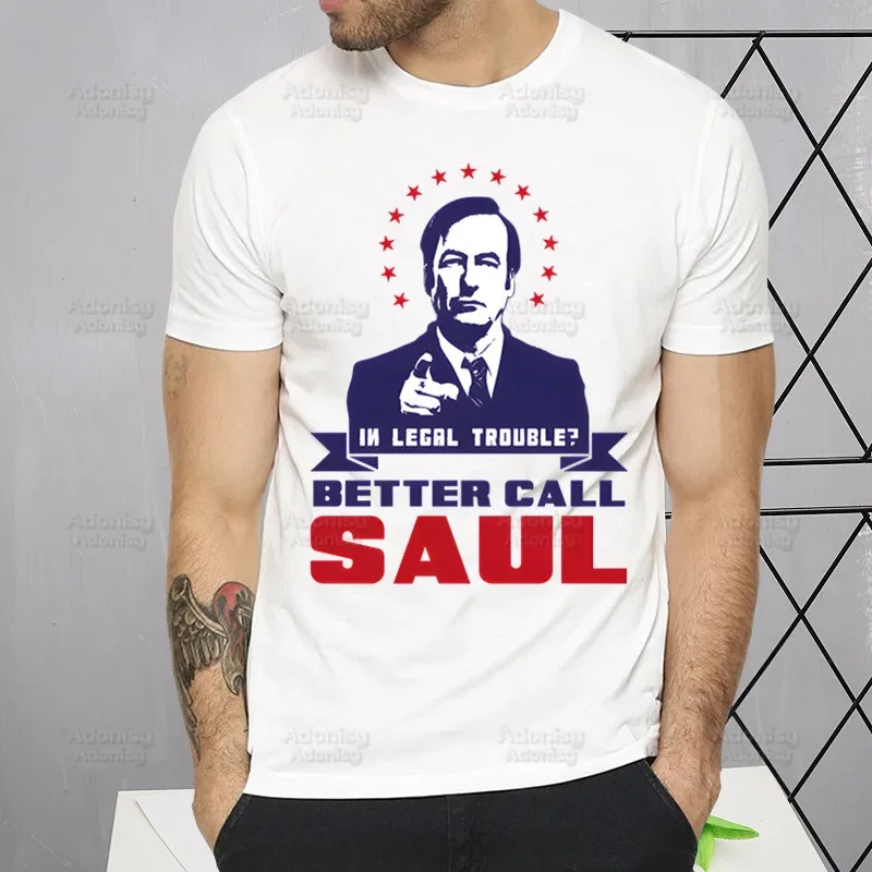 Better Call Saul Funny T Shirt Men New Casual Short Sleeve TV Series Breaking Tshirt Homme Manga Unisex T-shirt Tees