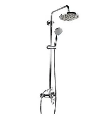 Bathroom rainfall shower faucet mixer tap, Brass wall mounted shower faucet set, Shower faucet shower head stainless steel hoses