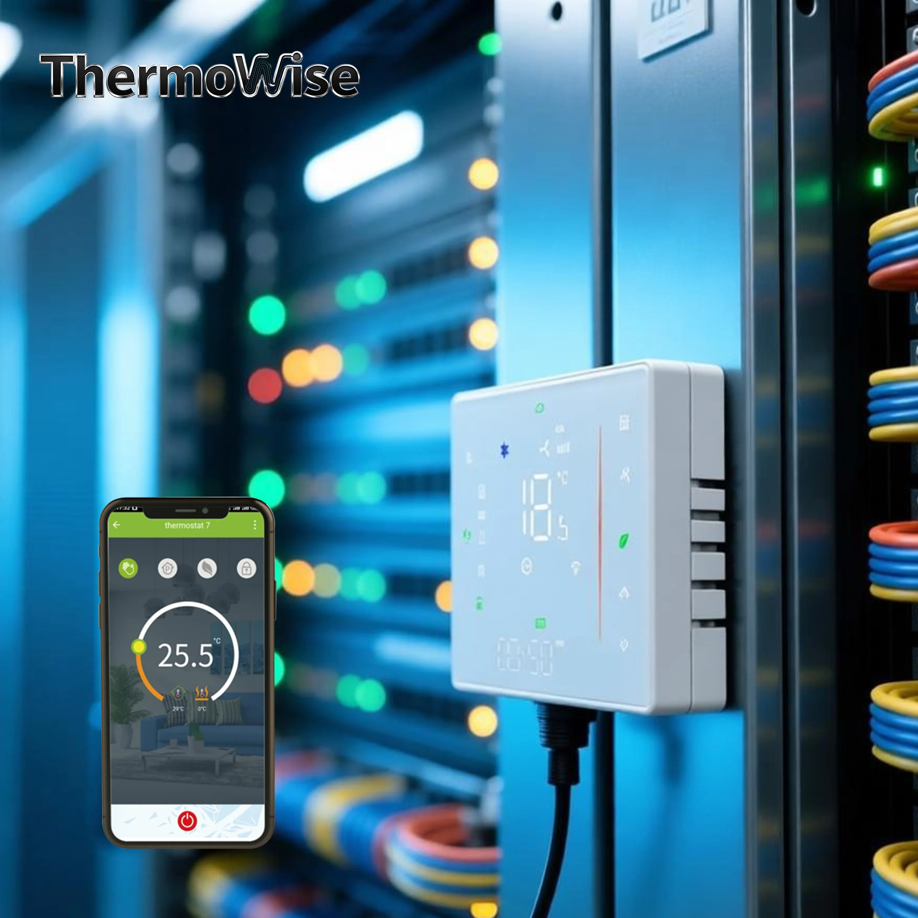 Termostato WIFI MODBUS para Control de Calefacción y Refrigeración, para Ventilador de 24V 220V, Válvula 4P, Regulación EC 0-10V/AC, Control de Temperatura Ambiental en el Hogar