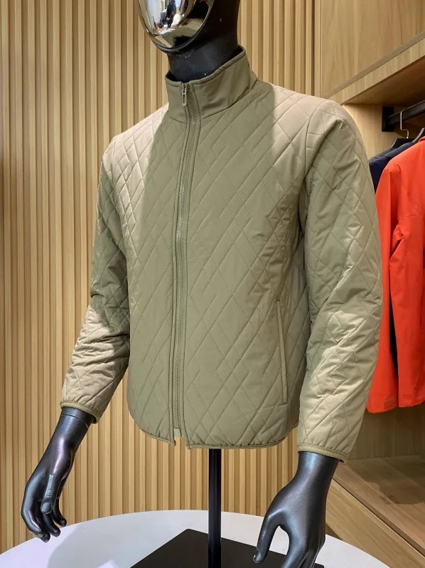 

Мужская хлопковая куртка в стиле ретро, теплая шерстяная наполнитель, воротник-стойка с ромбовидным узором, вышивка, длинный свек, молодежная мода