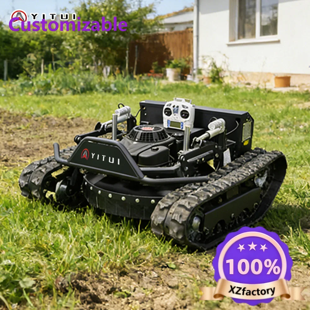 Direto da Fábrica 2026: Robô Cortador de Grama Personalizado e Adaptado a Todos os Tipos de Terreno com Esteiras de Borracha e Controle Remoto