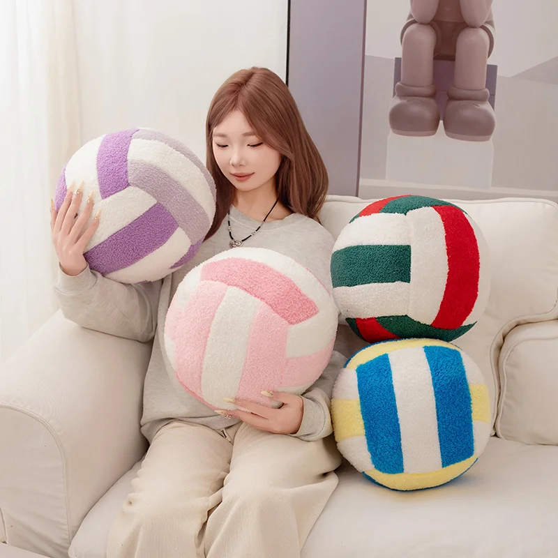 20-24cm Simulation Volleyball Ball Plush Toy Cute Volleyball Props Pillow Accompany Soft Birthday Gifts Room Decor