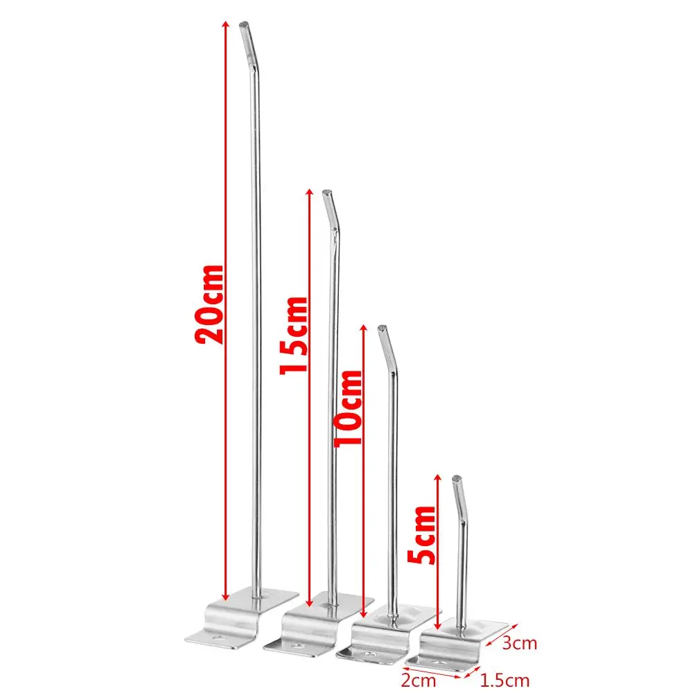 5Pcs Convenient Metal Holder Panel Hang Fits Storage Racks Goods Shelf Retail Shop Peg Display Hooks
