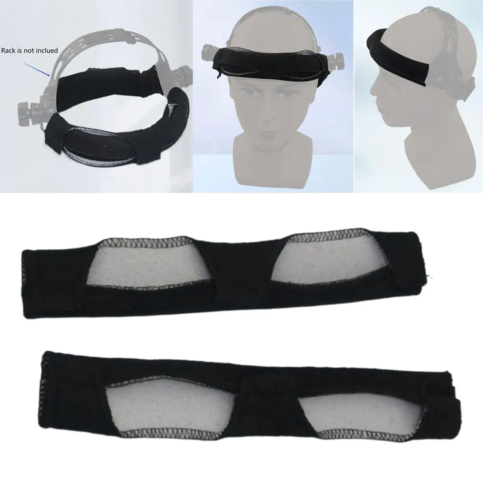 2Pcs Hard Hat Sweatband Replacement Sweat Absorbent Reusable Hard Hat Sweatband Liner Adjustable Size Welding Helmet Sweatbands