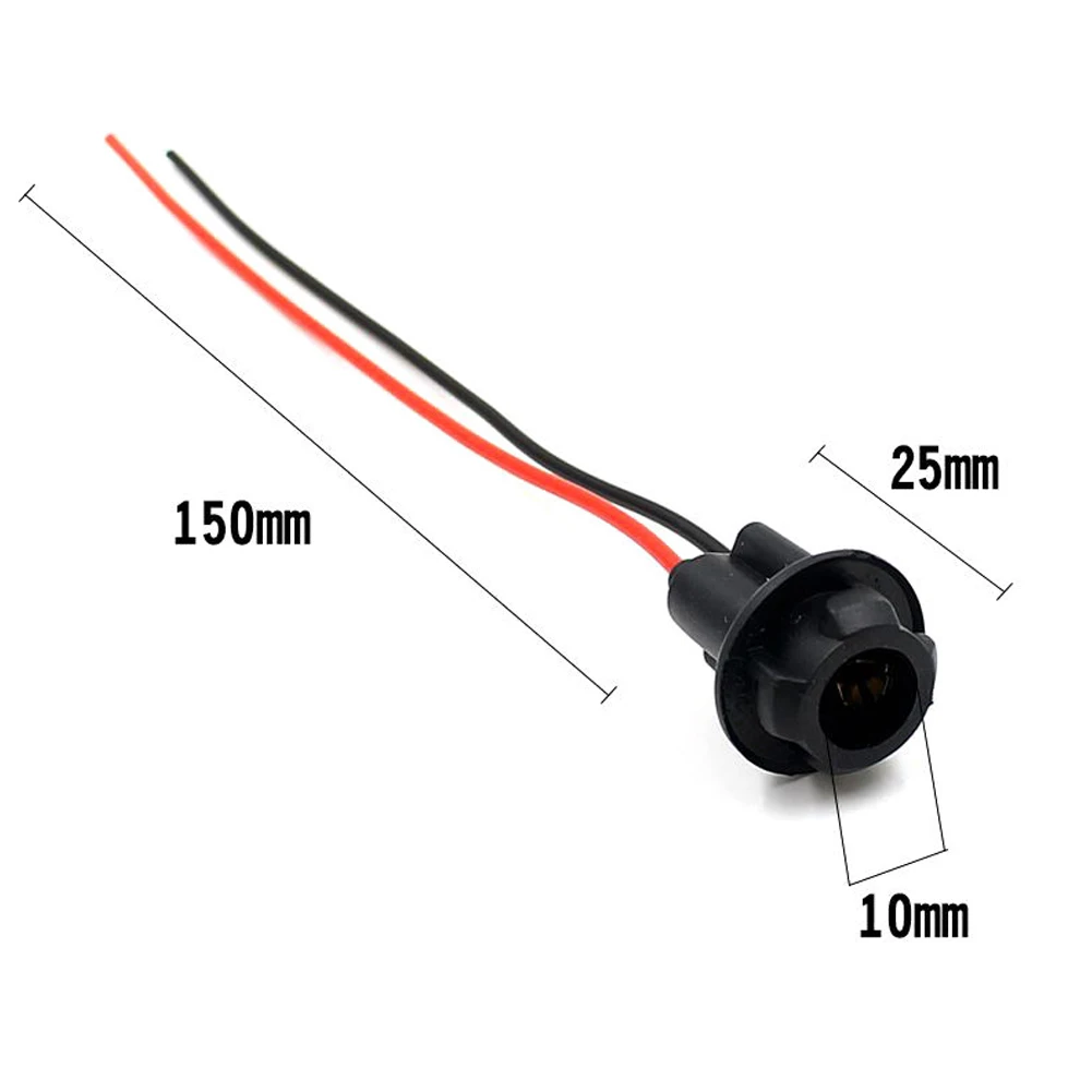 10 Pcs T10 Auto Car Socket Connector Extension LED Wedge Light Base W5W 168/194 Automotive Interior Accessories