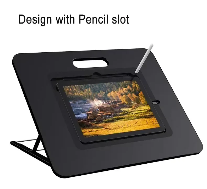 2023 Hot Sale Useful Foldable Plastic Drawing Ipad Holder Multi-Angle Adjustable Portable Tablet Desktop Stand for IPad