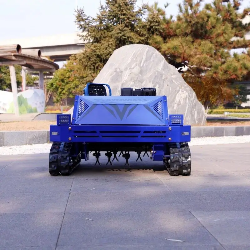 

Индивидуальная мощная вездеходная газонокосилка трекового типа, интеллектуальный пульт дистанционного управления, вращающийся убийца сорняков