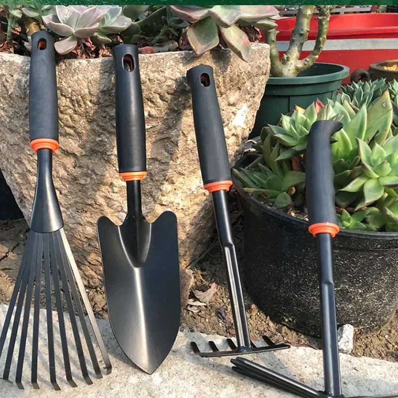 Gardening Tools Four-piece Family Digging Shovel Planting Tools Planting Flowers Succulent Tools Planting Vegetables Hoe Rake