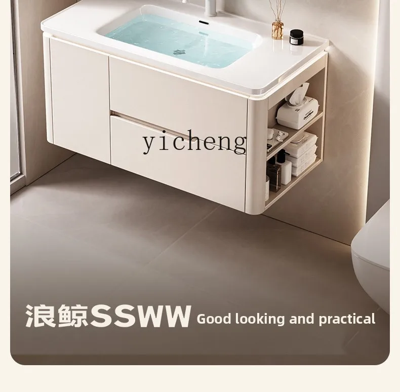 Picture 6: LX Bathroom Cabinet Ceramic Integrated Bathroom Side Storage Cabinet Smart
