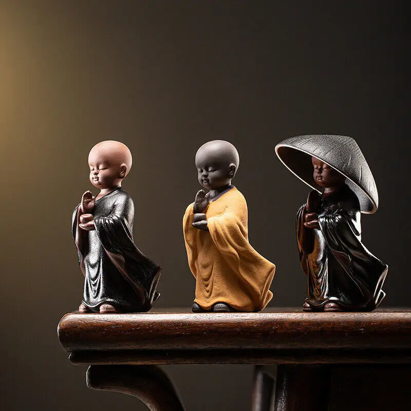 

Настоящий чайный питомец из исинской глины (чайная керамика), креативный подарок на новоселье, статуэтка монаха, сетка для фильтрации, новинка