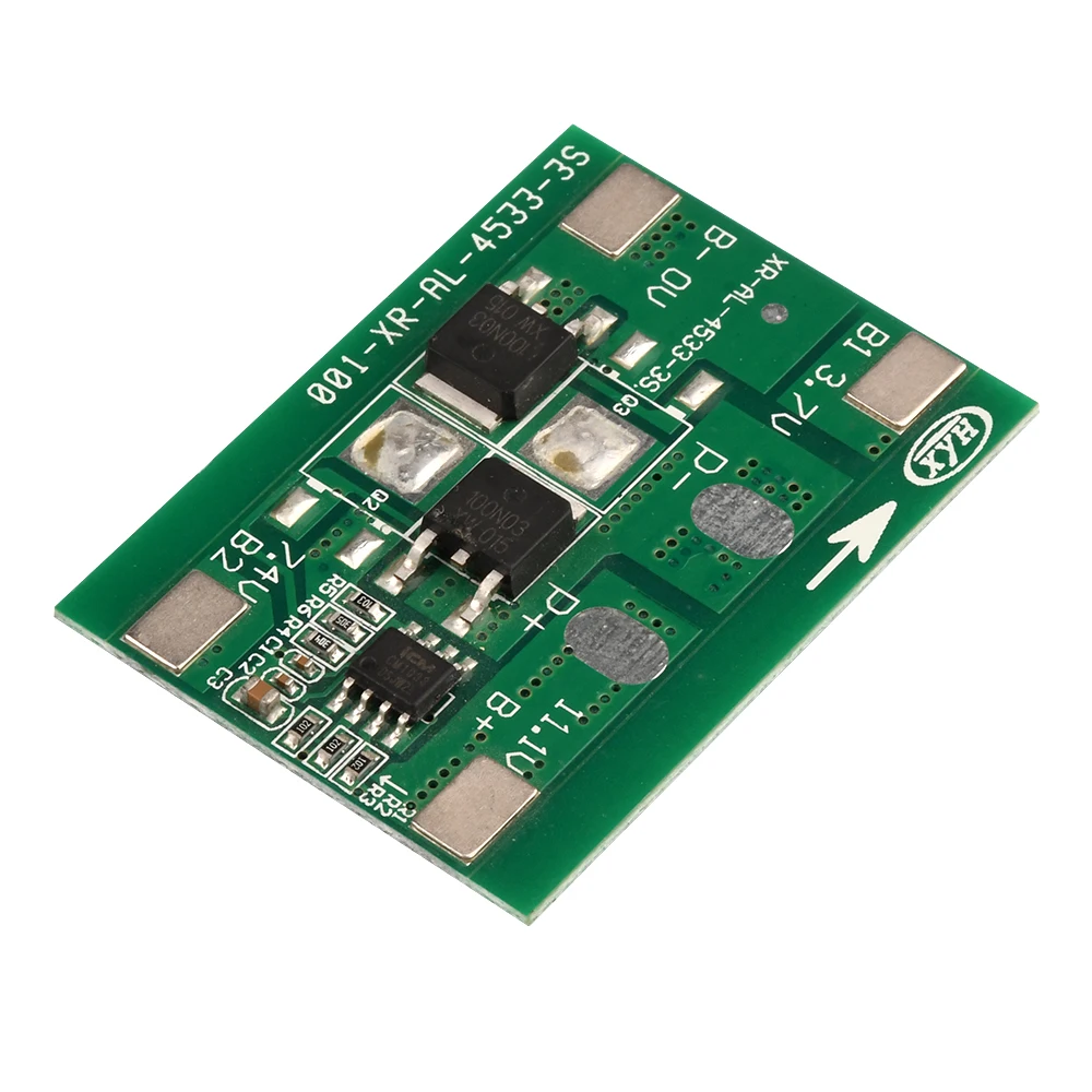 3S 12V 7A 18650 Lithium Battery Protection Board BMS Li-ion Charger Protection Module Anti-Overcharge Over-Discharge