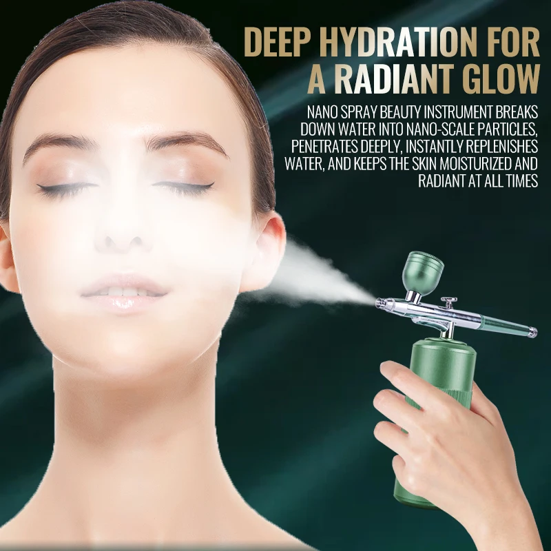 

Beauty Airbrush System: Deep Hydration For A Radiant Glow, Nano Spray Beauty Instrument, Keeps the Skin Moisturized and Radiant