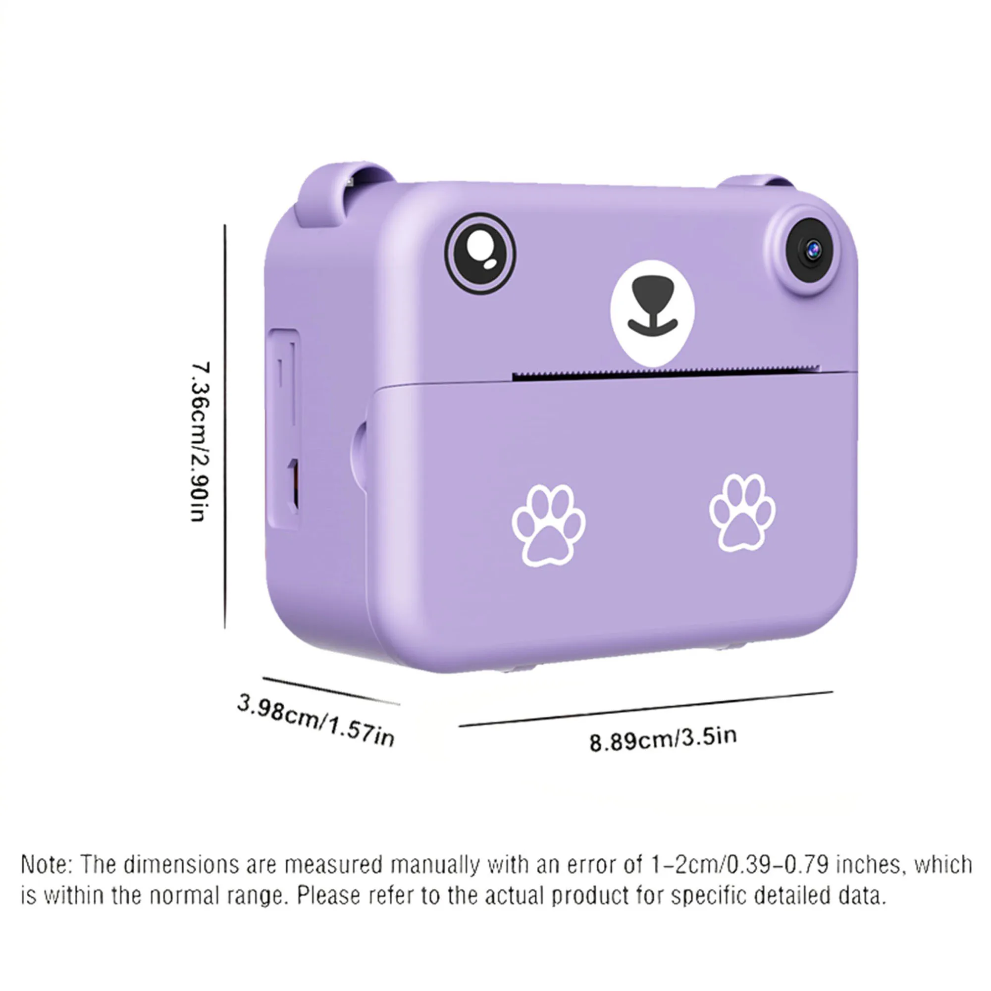 Kids Camera Instant Print Toy Portable Small Camera With 32G Memory Card ,3 Rolls Printing Paper, Gift For Boys And Girls