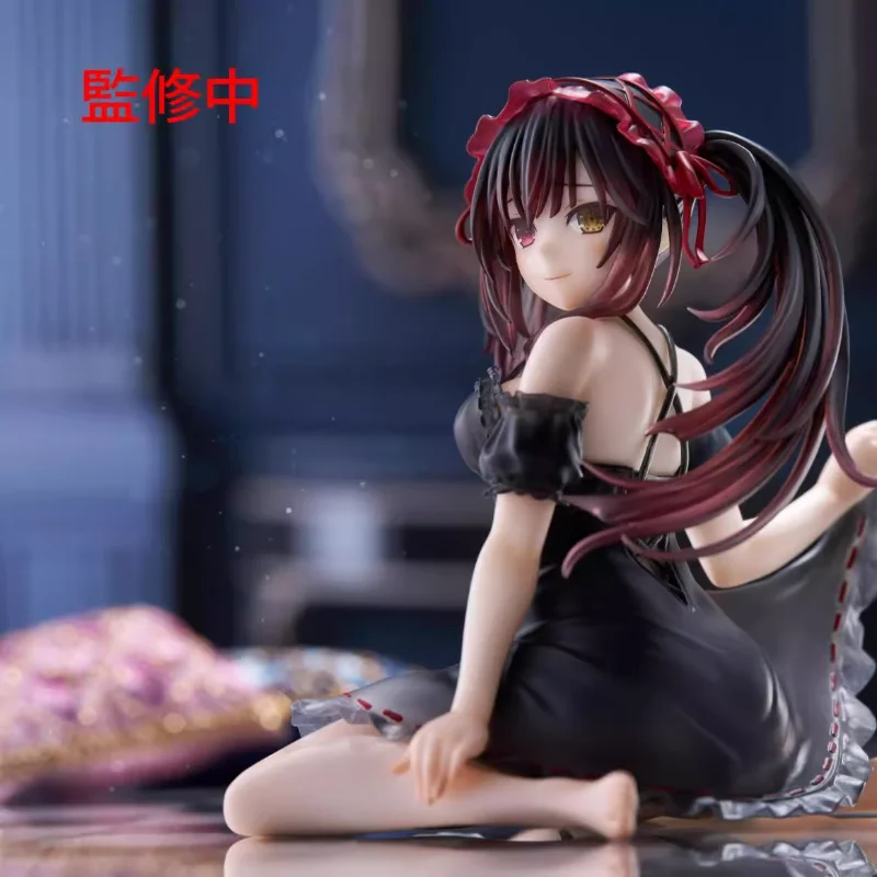 Em estoque original taito desktop bonito data um ao vivo tokisaki kurumi pijamas anime figura modelo coleção ornamentos de mesa