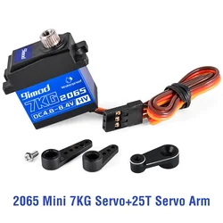 9IMOD 7kg 2065 Digital Servo Waterproof HV Metal Gear Mini Servo with Horn/Bracket/Steering Links for TRX4M 1/18 RC Car
