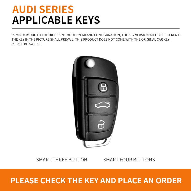 Leather Car Remote Key Case Cover Protect Shell Fob For Audi A3 8L 8P A4 B6 B7 B8 A6 C5 C6 4F RS3 Q3 Q7 TT 8L 8V S3 Accessories