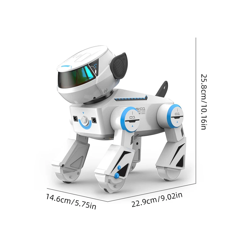 Remote Control Robot Dog Smart Interactive Programming Stunt Electronic Toy Great Holiday Birthday Gifts for Family and Friend