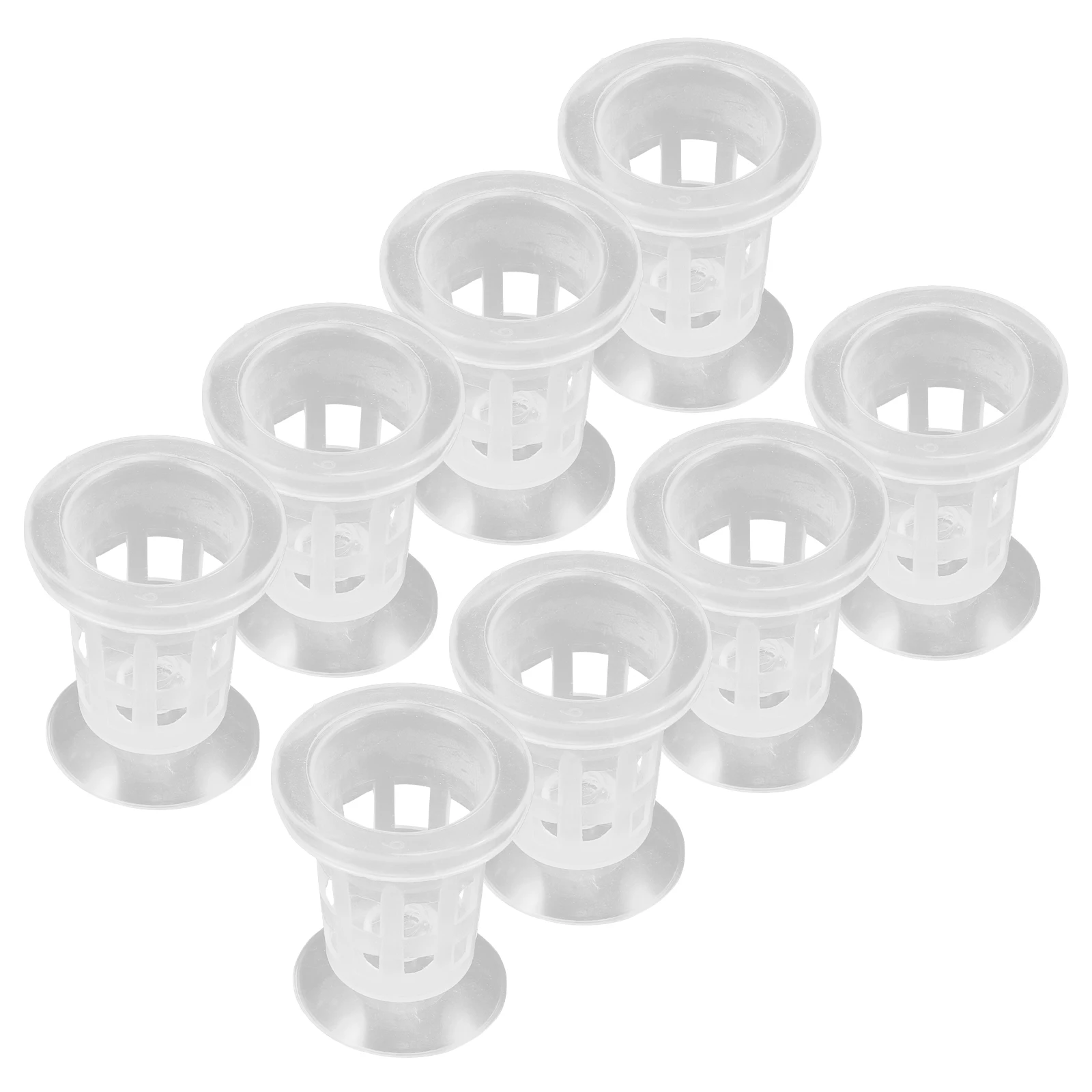 

8pcs Hydroponic Planting Ring Mesh Pot Basket Slotted Net Cups for Garden Balcony Flower Nursery Aquatic Decoration