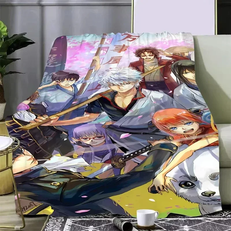 2026 Fashion Anime GINTAMA Gintoki Sakata Printed Picnic Blankets Warm Blanket Soft And Comfortable Blanket Home Travel Birthday