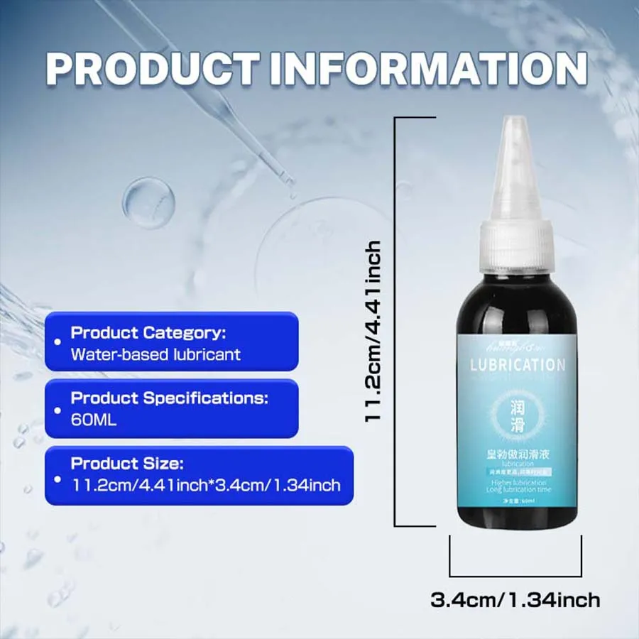تشحيم مائي، زيوت التشحيم الشخصية السائلة لمتعة طويلة الأمد للرجال والنساء والأزواج، آمنة للألعاب، مناسبة للسفر