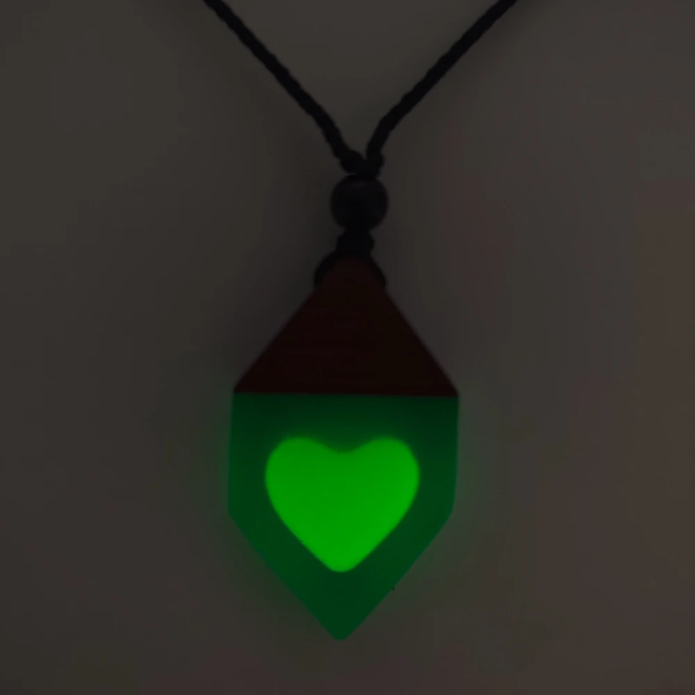 Pingente azul em forma de coração, estética retrô simples, inspirado no amor, nova moda, romântico, colar luminoso oculto em forma de coração