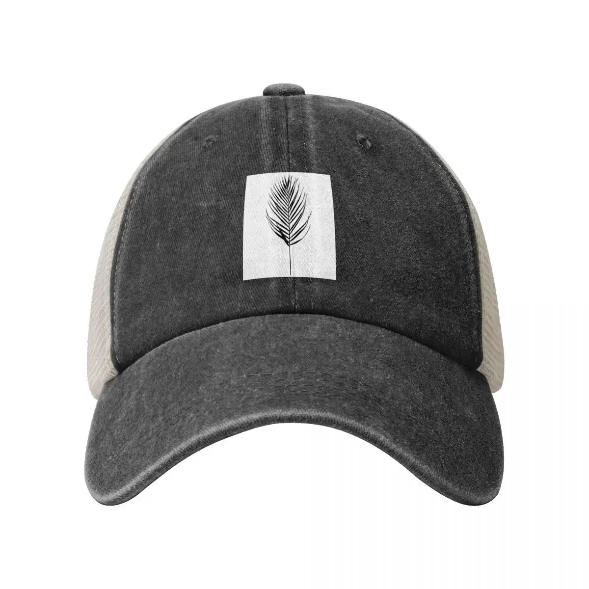 Palm leaf silhouette illustration - Evelyn Baseball Cap Military Cap Man Beach Outing hiking hat Women Beach Fashion Men's