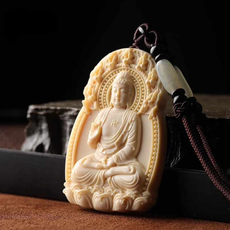 

Mammoth Ivory Necklace Pendant Brand Men's Jewelry Pendant Twelve Zodiac Birthstone Pendant Gift