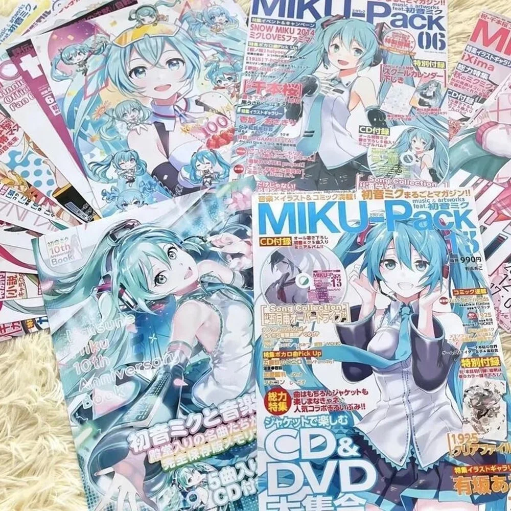 Imagem -06 - Kawaii Papel de Parede Adesivos Hatsune Miku Magazine Poster Decoração do Quarto Pintura Papel de Parede Presente 20 Folhas por Conjunto