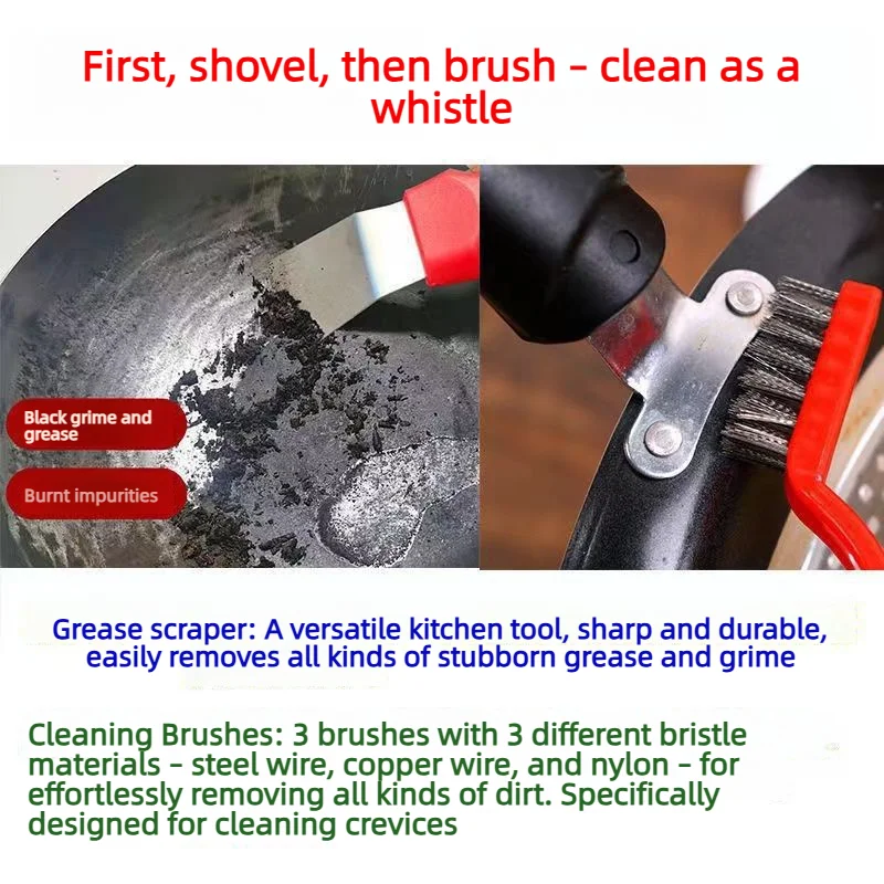 Cleano Kitchen Brush Kitchen Brush Set 7 Pcs Multi Purpose Stove Gap Cleaning Scraper Tool For Home