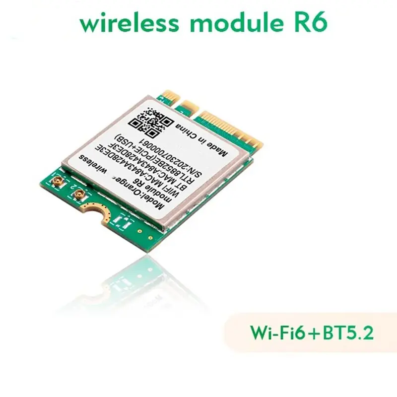 2026 New For Opi 5 Plus Board For Orange Pi R6 Wifi Module 2.4G/5G Dual Band Wi-Fi6+ BT5.2 Wireless Module With PCIE M. 2 E-Key
