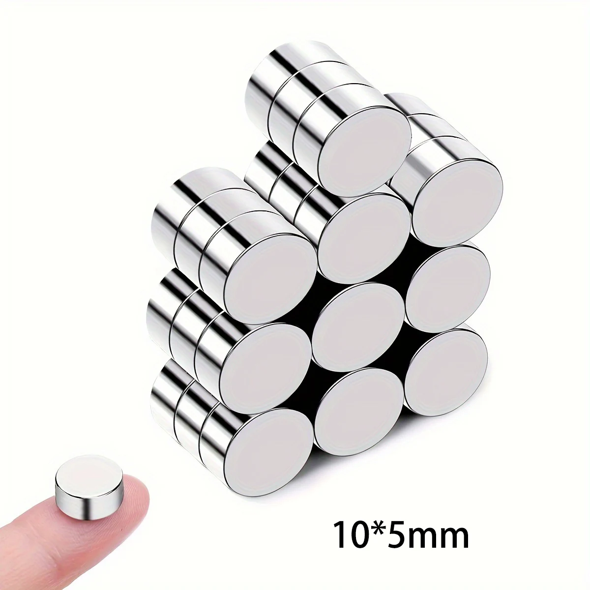 10 Stück 10 x 5 mm Magnete – runde Kühlschrank- und Whiteboard-Magnete für Büro, Küche und Zuhause – Detail 3