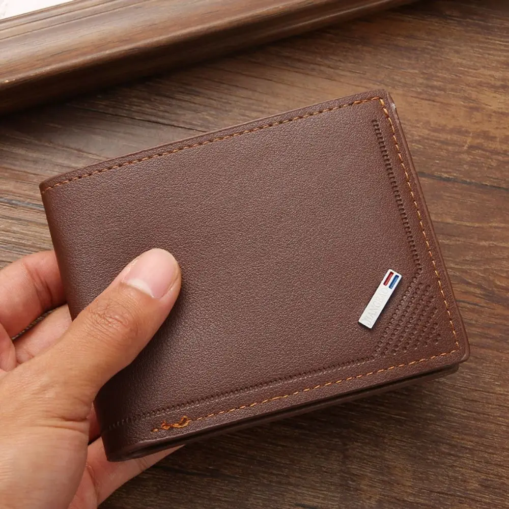Mode PU Leder Kurze Brieftasche Multi-kartensteckplatz Falten Geldbörse Große kapazität Hohe Qualität Karte Tasche Männer