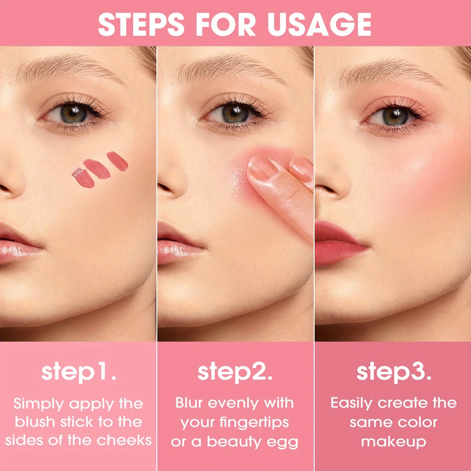 Liquid Blush Matte Clear Natural Cross-border Blush Stick บรรยากาศ Pure Desire ชื่อเล่น Plain Face