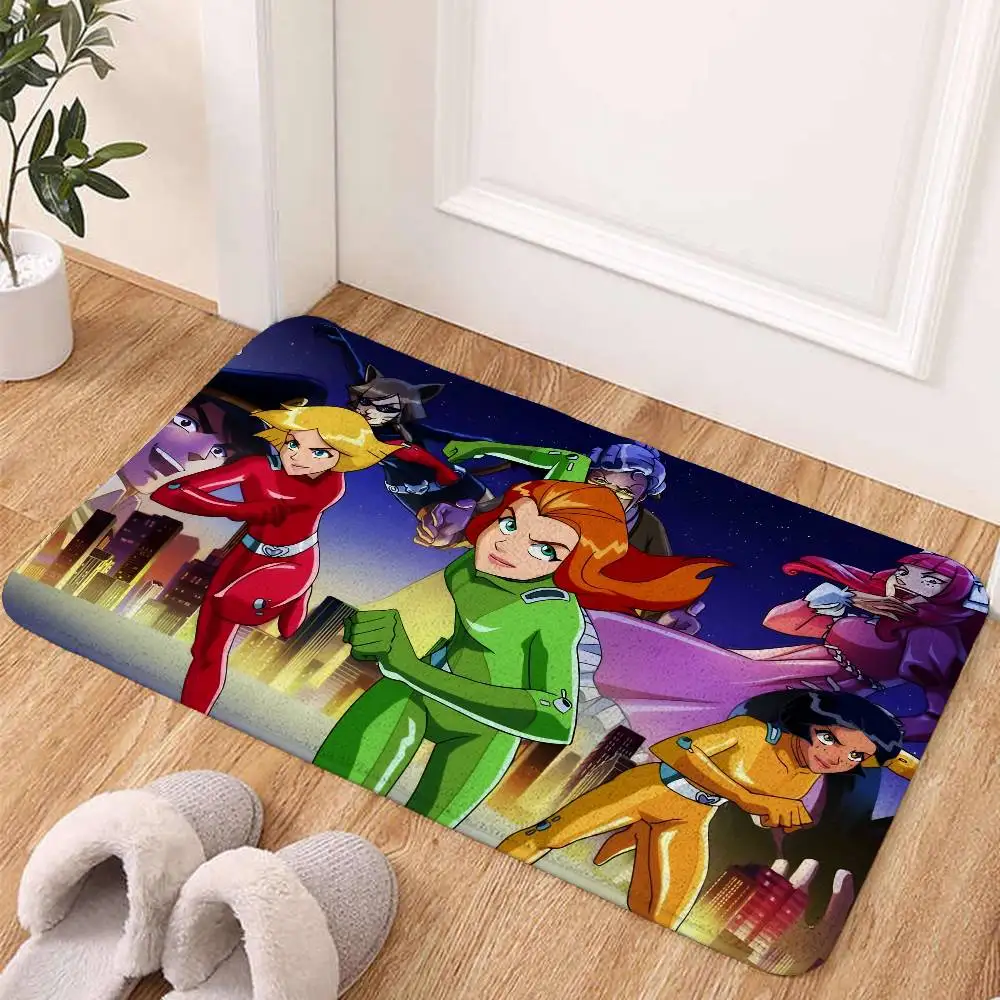 Totally Spies الكلمة حصيرة الحمام ماصة حصيرة باب بسيط الأوساخ مقاومة حصيرة المنزل المطبخ حصيرة القدم حصيرة دخول حصيرة #5