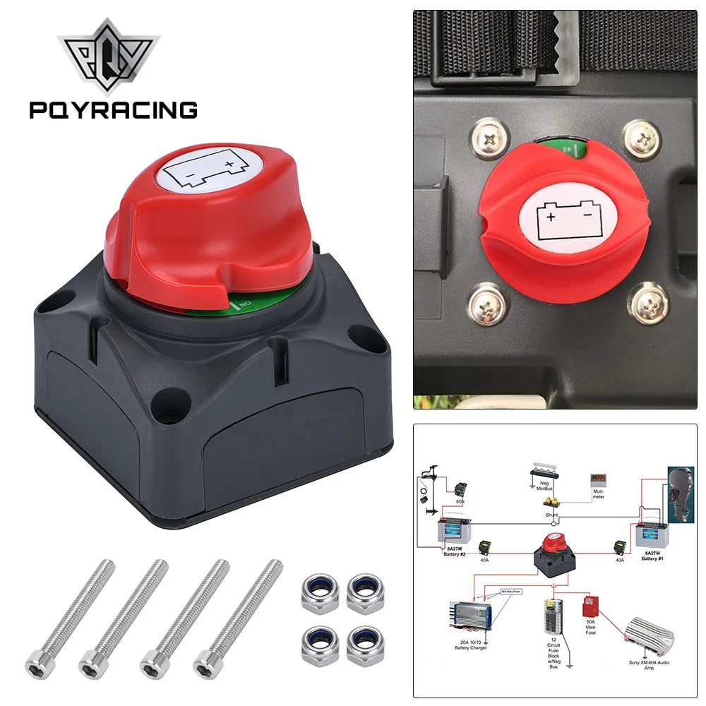 12V-60V 100A-300A For Car Auto RV Marine Boat Battery Selector Isolator Disconnect Rotary Switch Cut