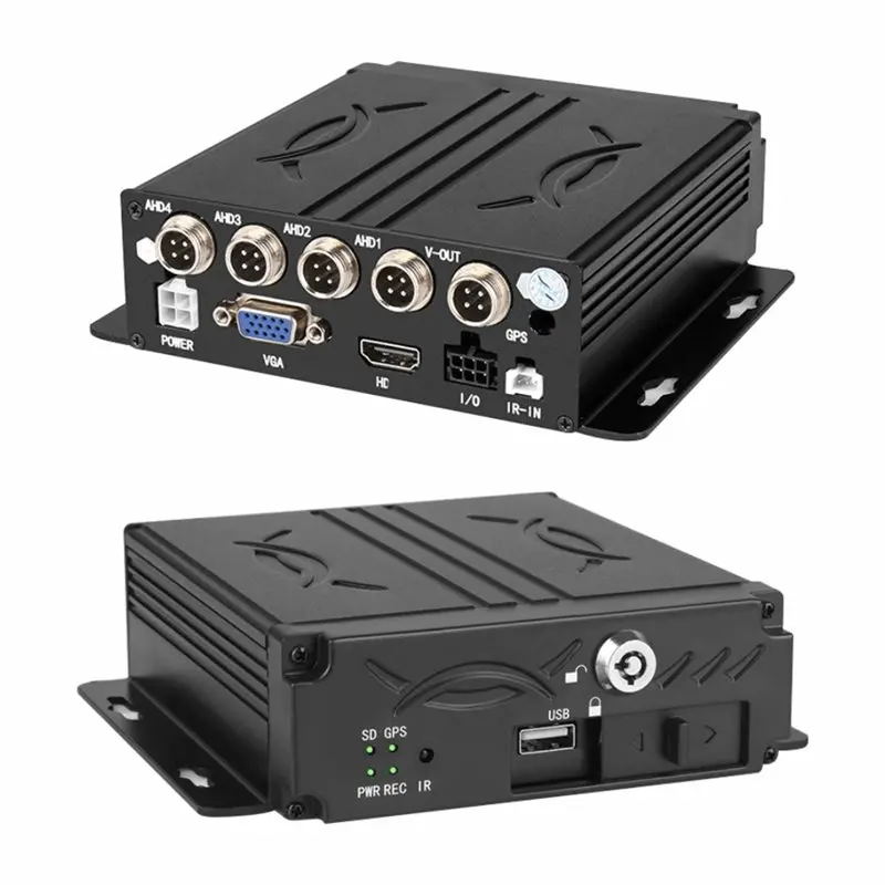 Car AHD DVR 12-36V Power 4 Channel 1080P AHD SD Vehicle Mobile DVR Video Recorder Real-Time View Monitoring System