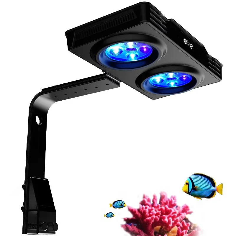 

CTLite IP65 AquaKnight Sunrise Sunset Dimmable Timer Full Spectrum 35W Planted Aquarium Light for Coral Reef Fish Saltwater Tank
