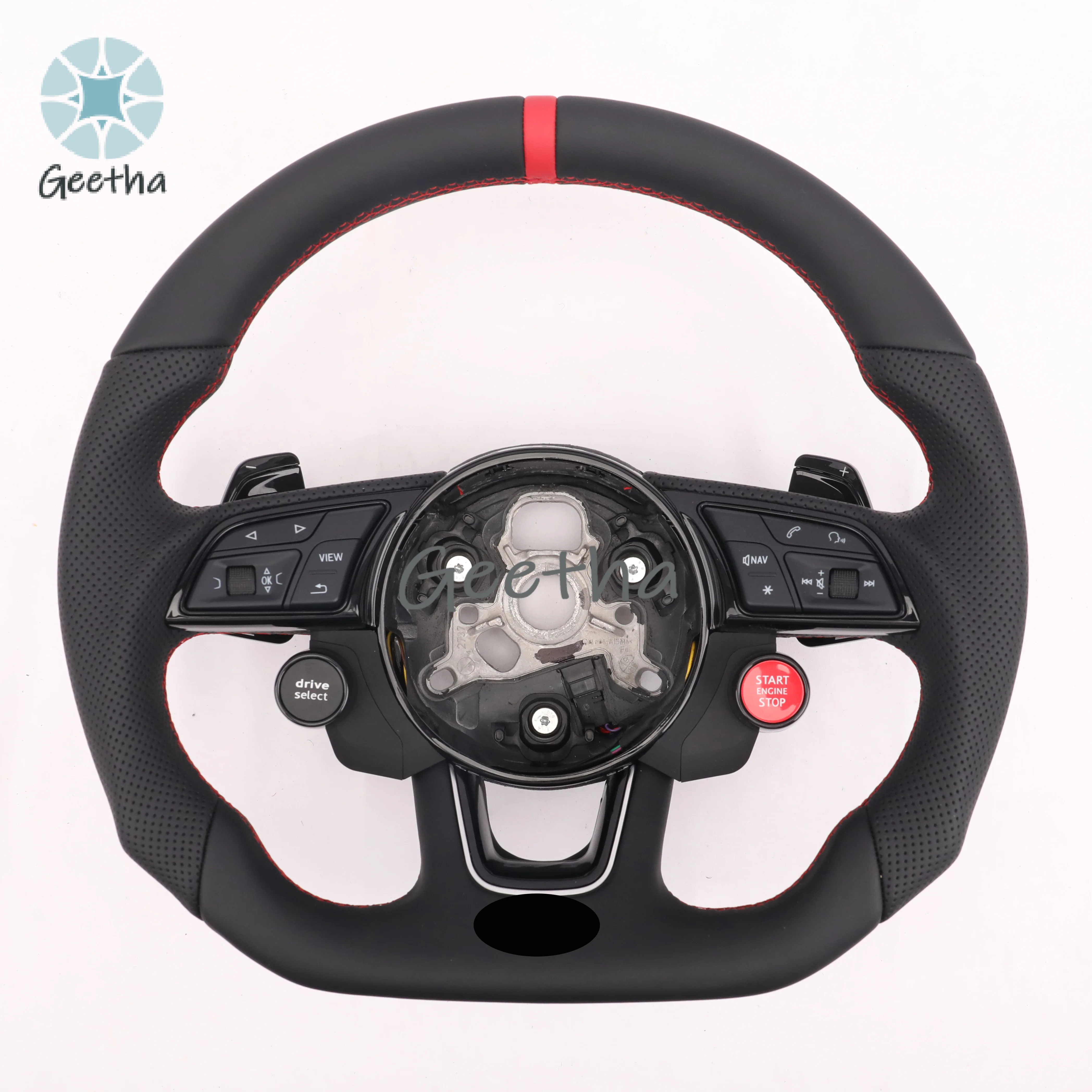 

Руль из кожи ручной работы для Audi A4, A5, A6, изготовленный на заказ