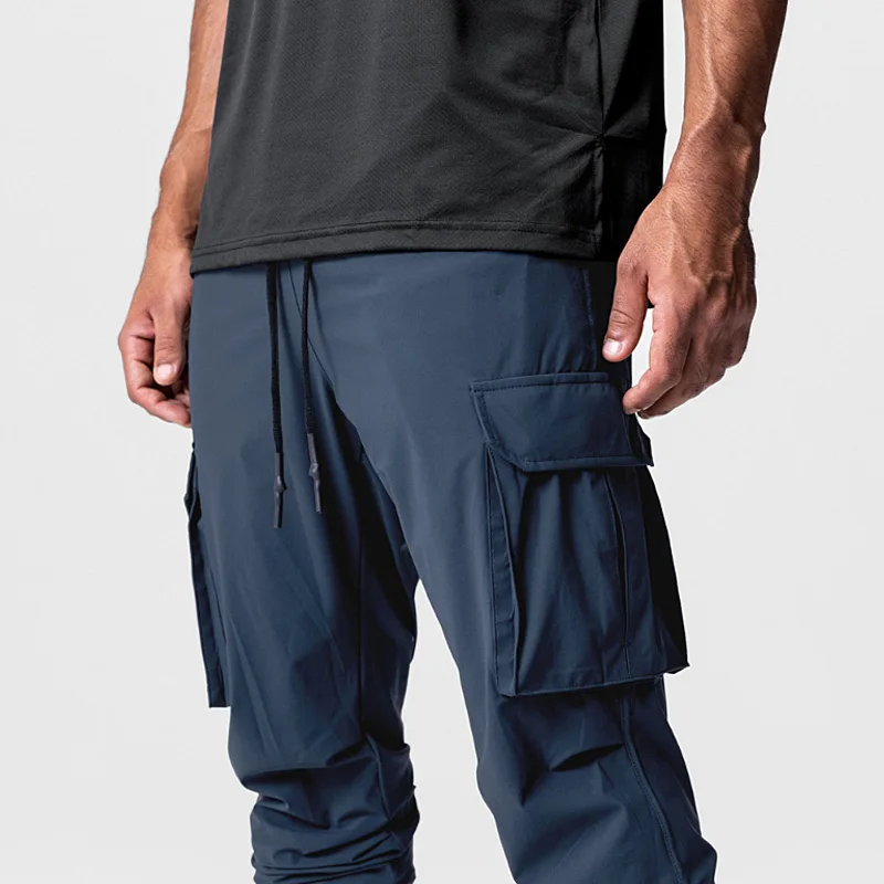 US SIZE Mens Gym Quick Drying Running Jogging Cargo Pants Man Long Trousers Fitness Sweatpants Casual Sport Trackpants