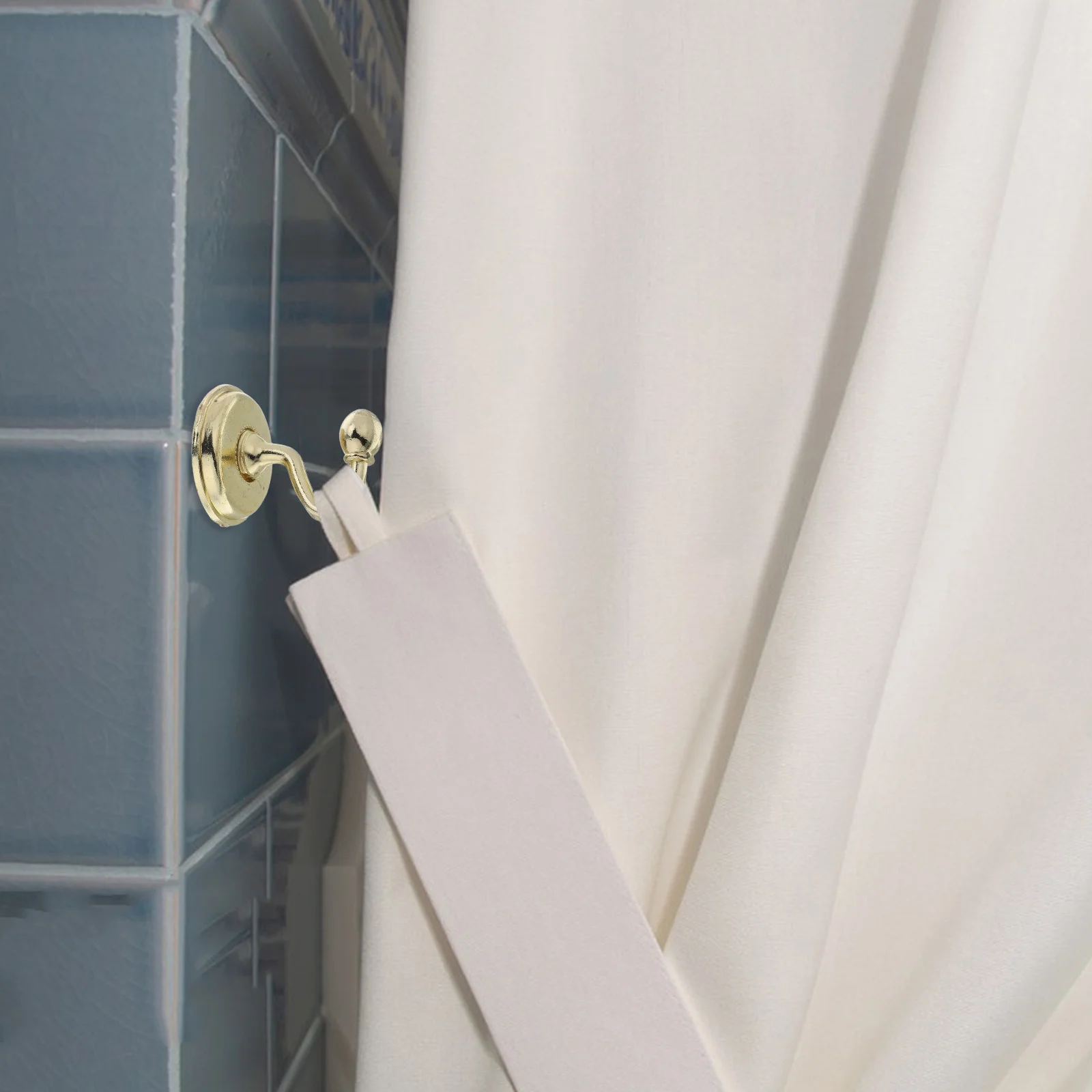 

2Pcs Golden Round Head Vintage Alloy Pommel Holdback Hooks Curtain Tiebacks for Wall Door Hat Coat Hangers Curtain Holdbacks