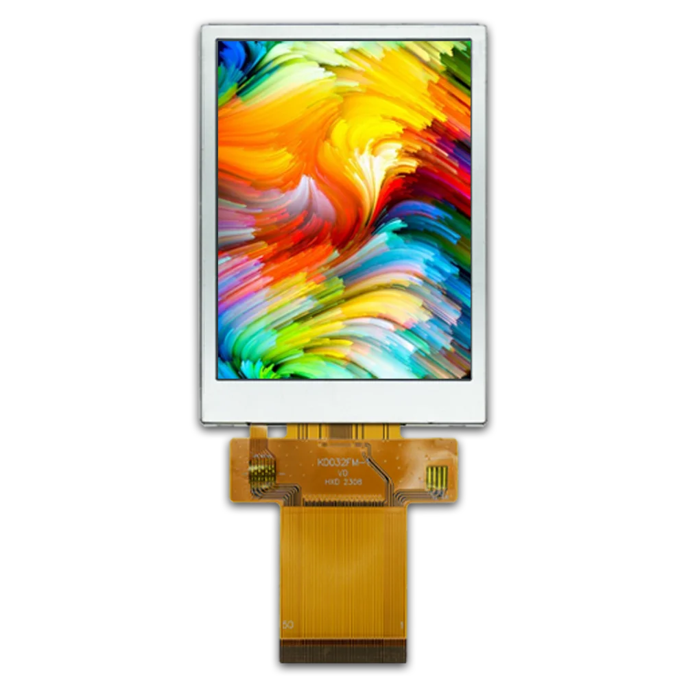 3.2inch IPS LCD 240x320 Resolution display MCU/SPI/RGB Interface Ideal Wide Temperature Range for customized industrial Displays