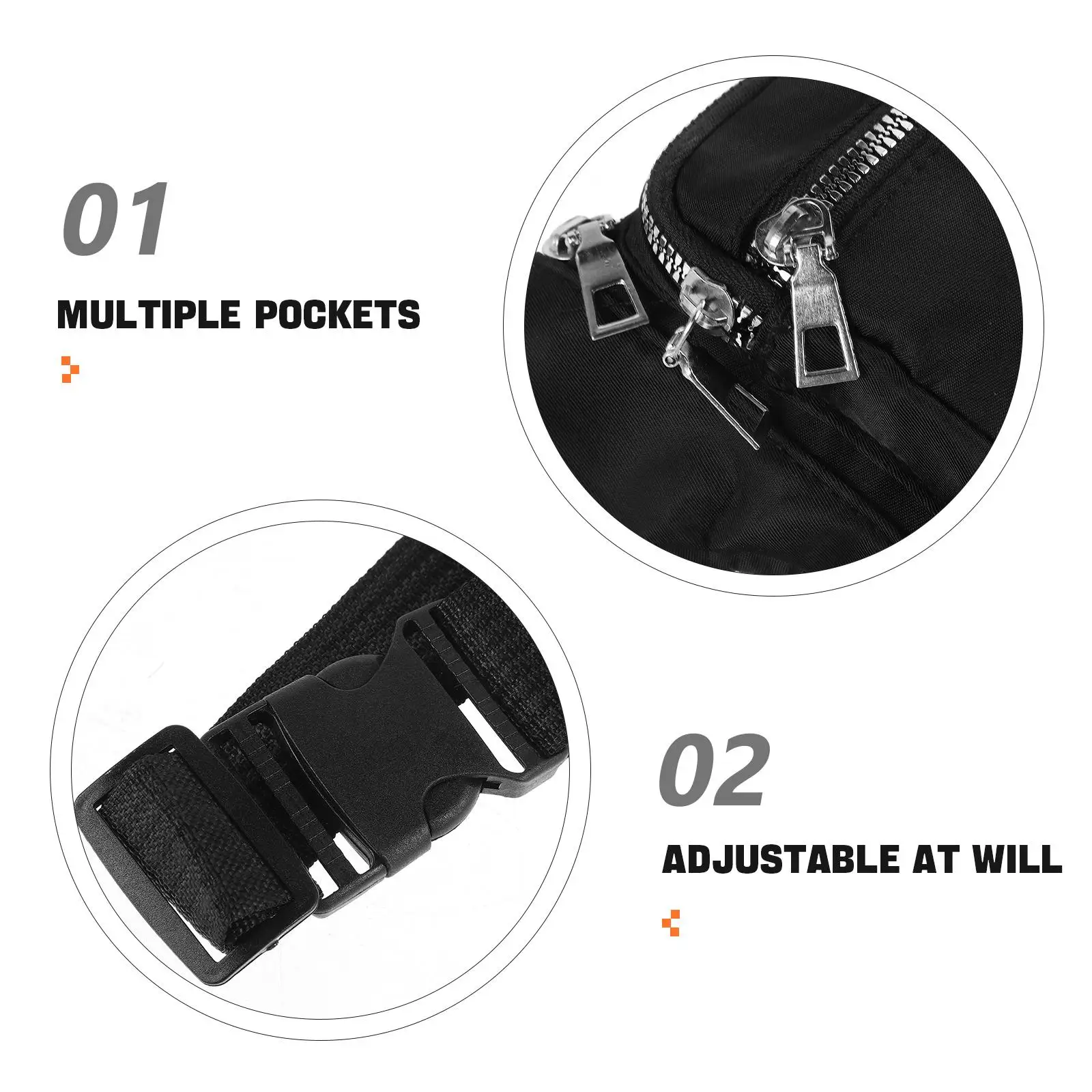 

Waterproof Fanny Pack Oxford Cloth Pouch Sling Coin Purse Outdoor Hiking Sports Multipurpose Chest Bag Running Waist for Men