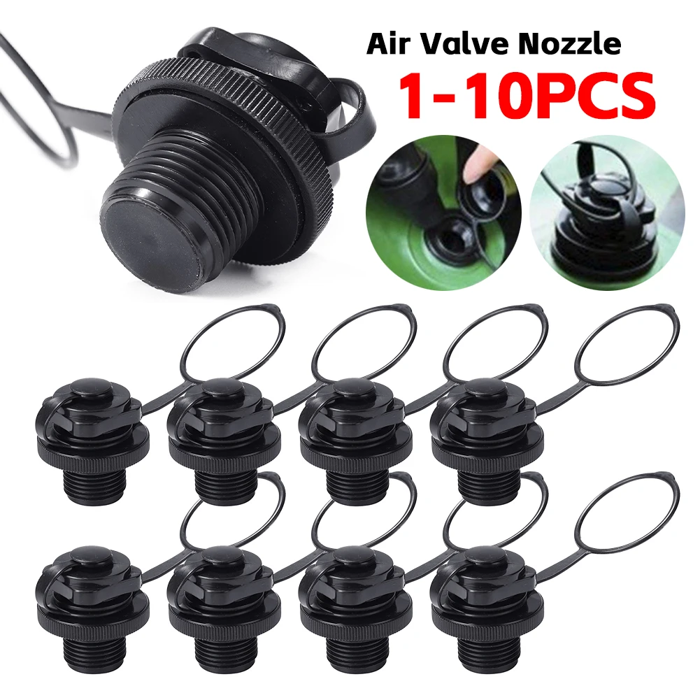 10-1PC Aufblasbares Boot Kajak Luftventil-Düsenkappe Luftmatratzen-Adapter Konverter für Matratzenventile Gummiboot-Luftdüsenkappe
