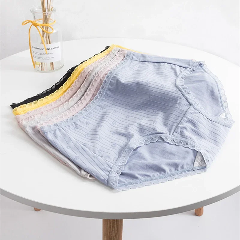 Ice Silk Panties for Women Sexy Lace Underwear Women Plus Size Woman Underwear Mid-waist Lingerie Cozy Lenceria Sensual Mujer