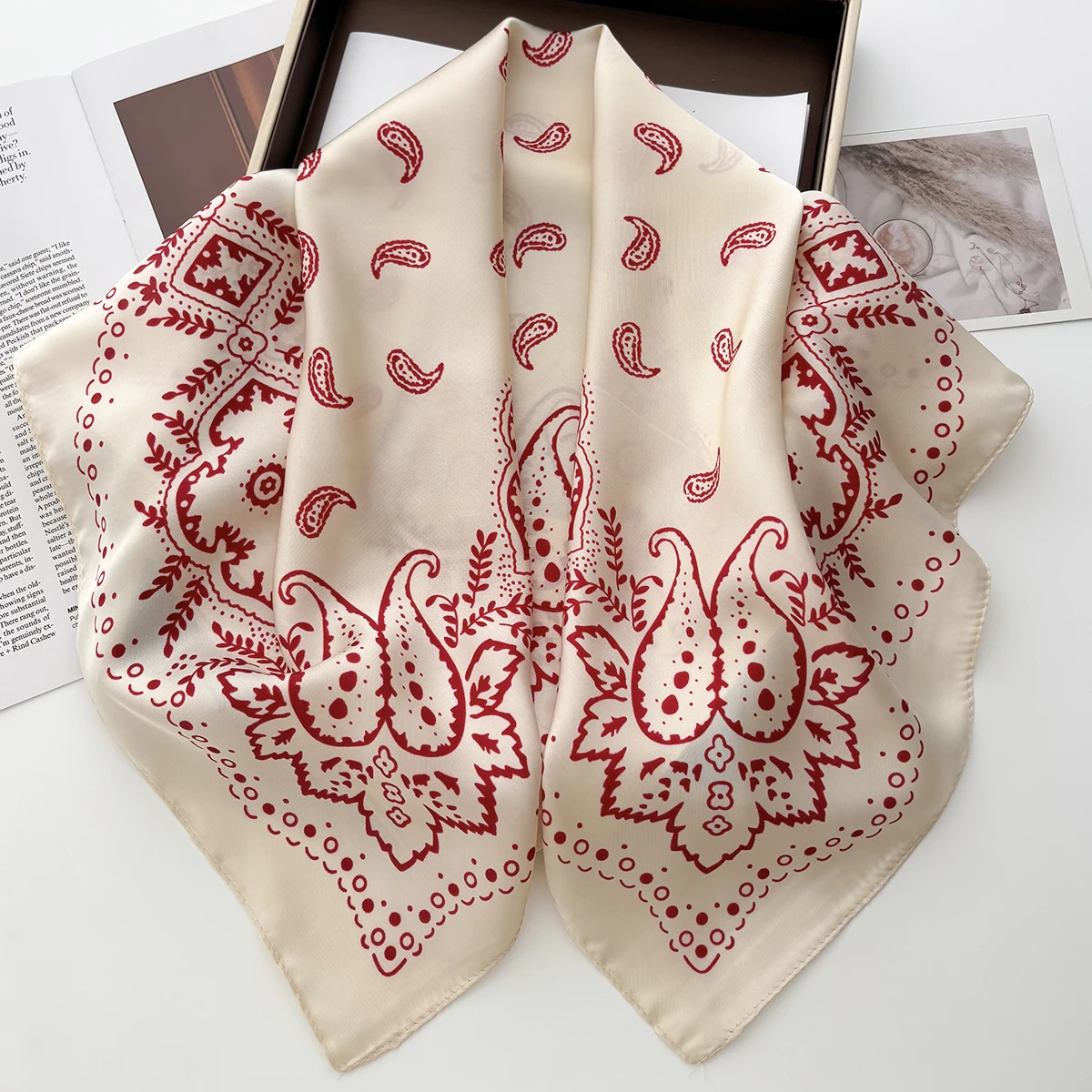 1PC Luxus Quadrat Schal Für Frauen 70*70cm Strand Schal Mode Dame Haar Kopf Bandana Wraps Weibliche halstuch Hijab Schal – Detail 12