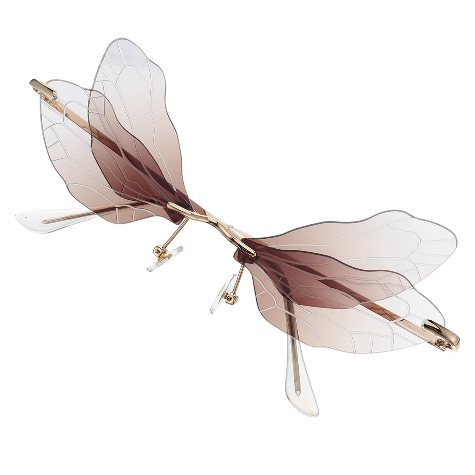 

1Pair Dragonfly Wing Sunglasses High-Quality Pc Metal Durable Practical Long-Lasting Use Exquisite Costume Accessory Fashion